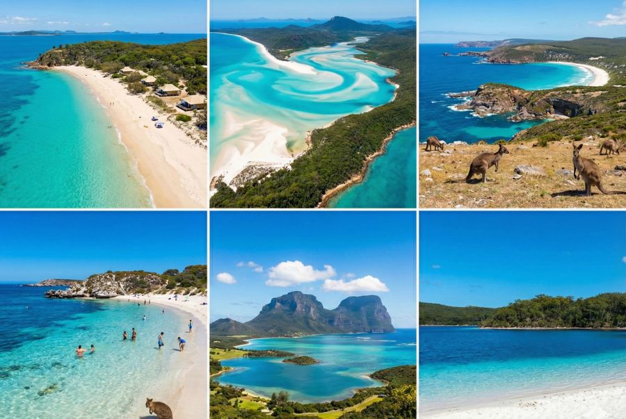 Khung cảnh biển xanh, cát trắng quen thuộc tại nước Úc xinh đẹp