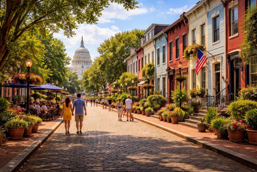 Khung cảnh bình yên tại khu phố Capitol Hill