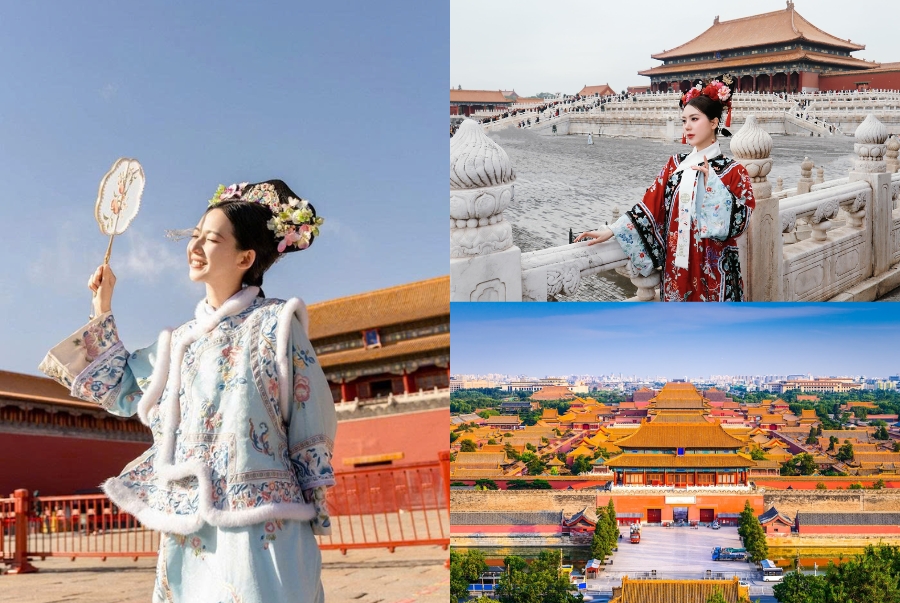 Khi đến Tử Cấm Thành du khách nhất định phải mặc Hán phục để check-in nhé