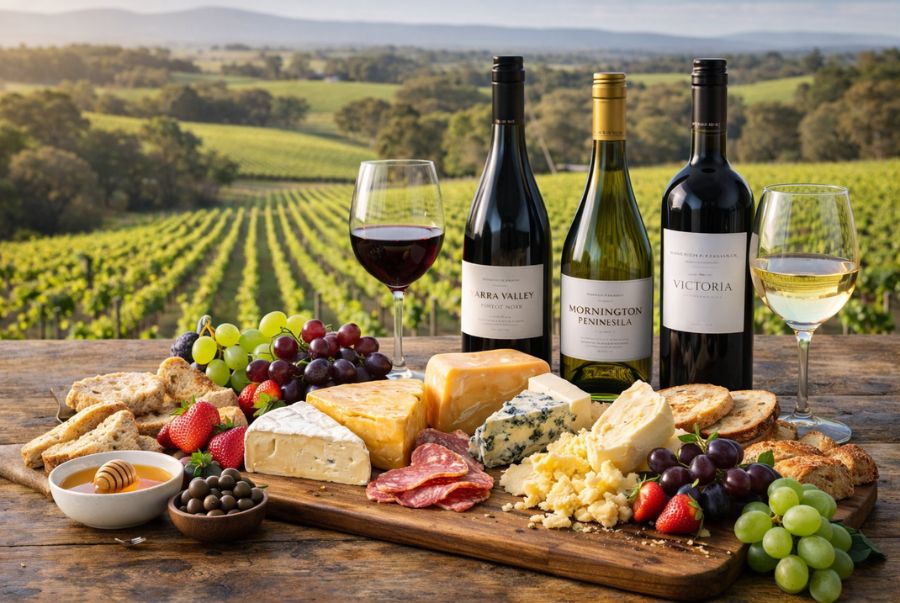 Victoria được xem là một trong những cái nôi của văn hóa phô mai và rượu vang tại Úc