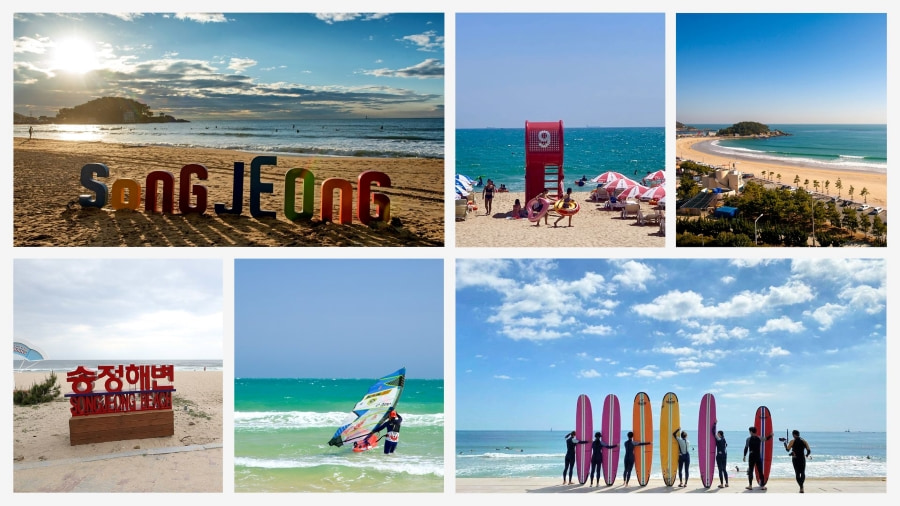 Bãi biển Songjeong - Thiên đường cho những tâm hồn yêu lướt ván