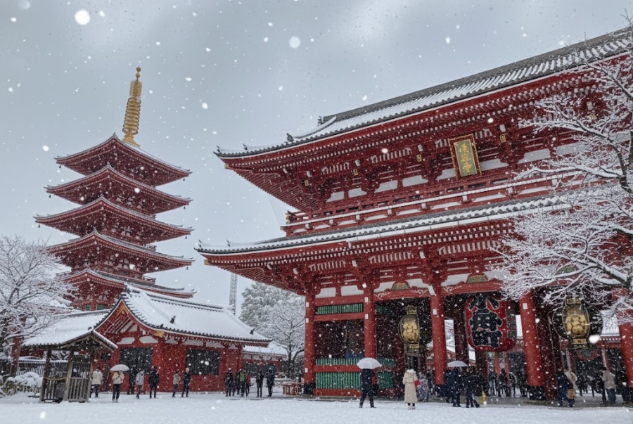 Đền Asakusa Kannon là một trong những ngôi đền cổ nhất tại Tokyo