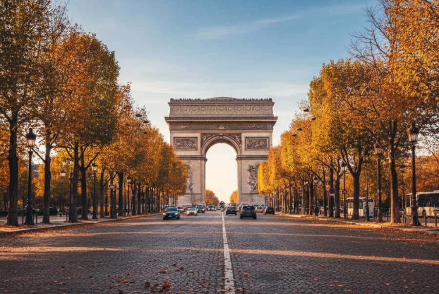 Khải Hoàn Môn là góc check-in của nhiều du khách khi đến Paris