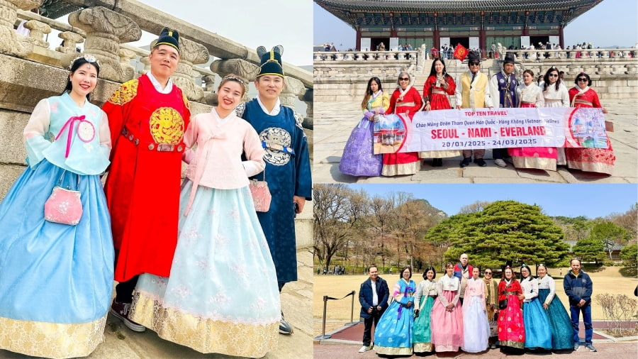 Cung điện Gyeongbokgung, với vẻ đẹp cổ kính và tráng lệ, là một studio ngoài trời lý tưởng cho những ai yêu thích chụp ảnh Hanbok