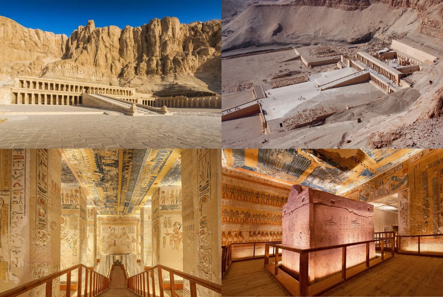 Thung lũng các vị vua là khu lăng mộ hoàng gia nổi tiếng nhất và cũng là nơi an nghỉ của hơn 60 Pharaoh