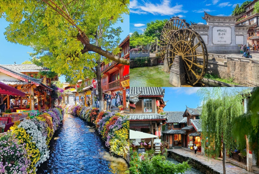 Thành cổ Lệ Giang nằm ở hệ thống kênh đào dẫn nước từ Núi Tuyết Ngọc Long