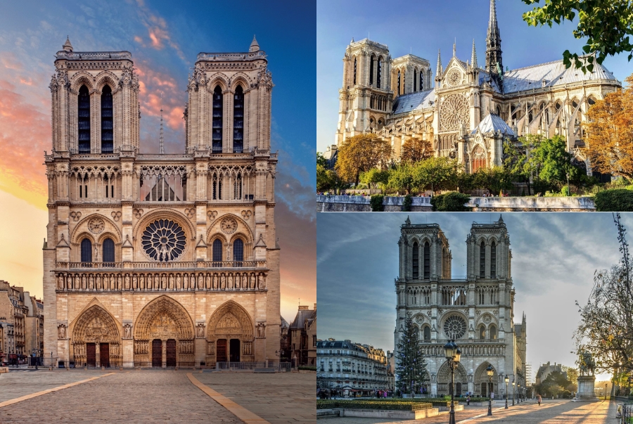 Nhà thờ Đức Bà Paris mang phong cách kiến trúc Gothic
