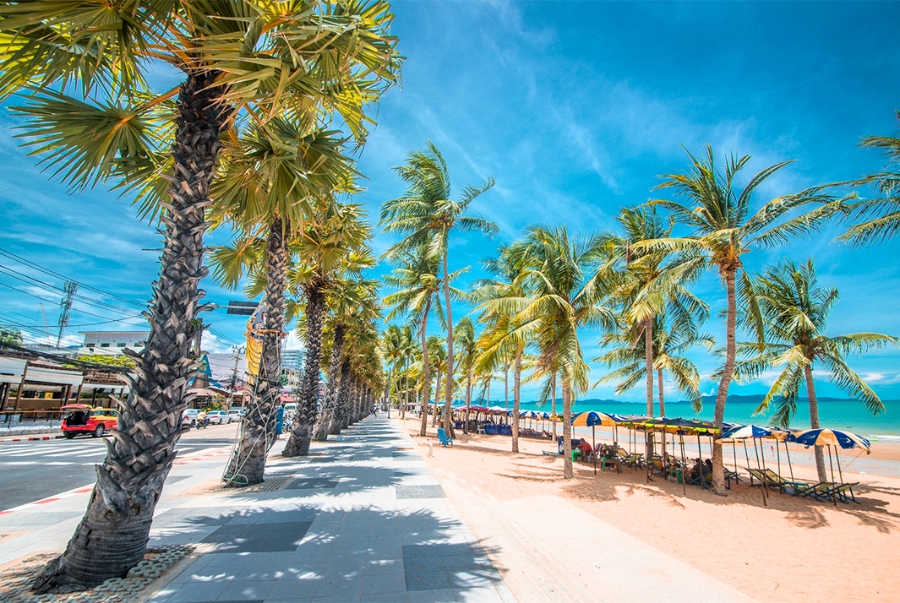 Bãi biển Jomtien cũng là một trong những bãi biển nổi tiếng của Pattaya