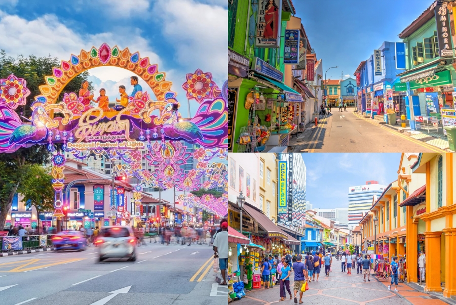 Khu phố Ấn Độ Little India gây ấn tượng bởi những dãy nhà đầy sắc màu