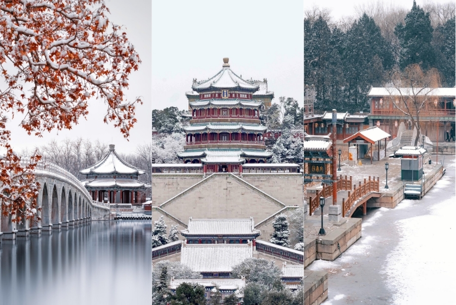 Di Hoà Viên là khu vườn hoàng gia lớn nhất mang một vẻ đẹp trầm mặc mỗi khi đông về