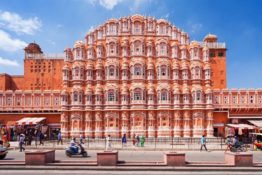 Toàn cảnh cung điện Hawa Mahal tráng lệ