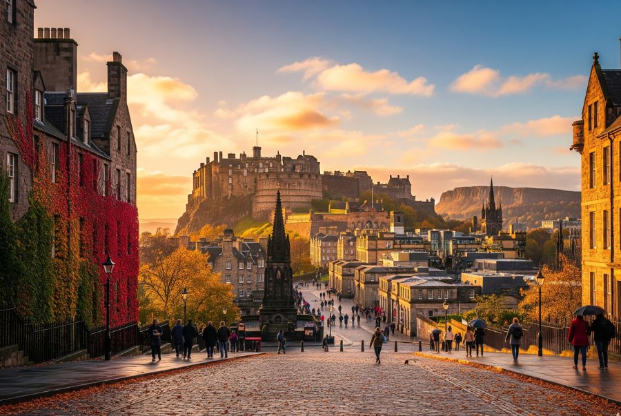 Thành phố Edinburgh sở hữu vẻ đẹp mùa thu vô cùng cổ điển