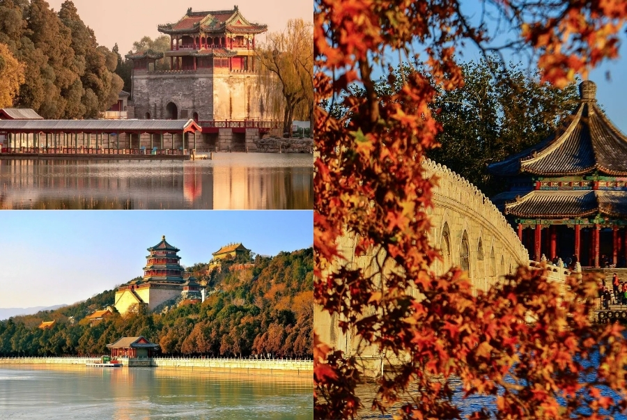 Di Hòa Viên mùa thu hiện lên như bức tranh sơn thủy hữu tình