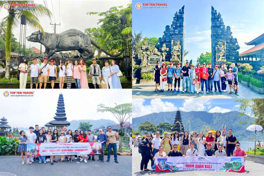 Đoàn khách Top Ten Travel khám phá các điểm đến nổi tiếng tại bali