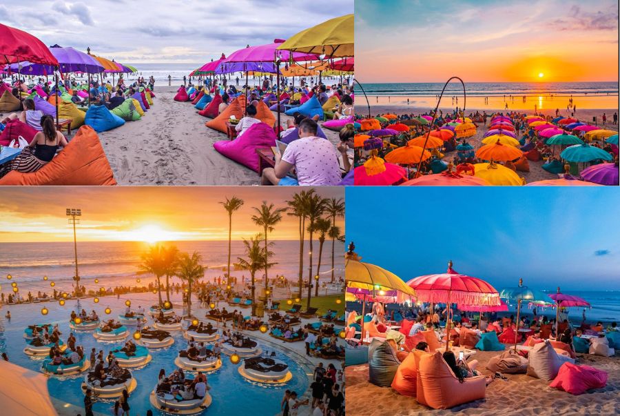Khung cảnh hoàng hôn tuyệt đẹp tại Seminyak Beach nổi tiếng