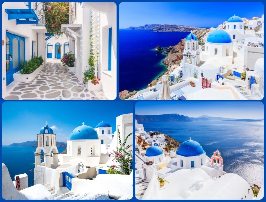 Santorini được mệnh danh là hòn ngọc xanh của Địa Trung Hải