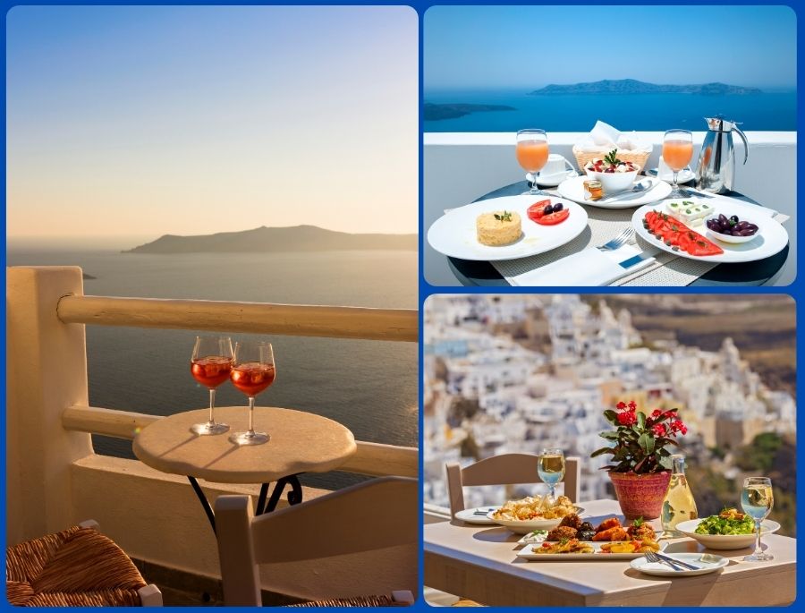 Không chỉ là cảnh đẹp, Santorini còn nổi tiếng với cái nôi ẩm thực đặc sắc