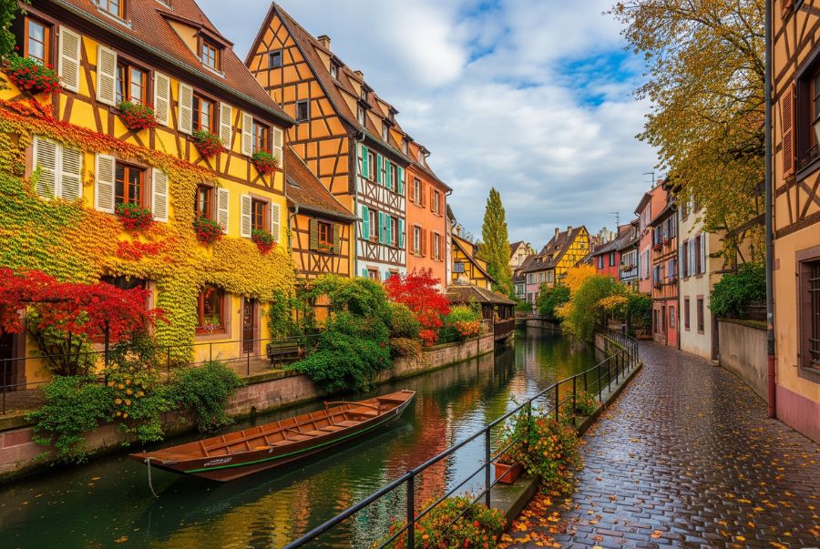 Colmar, thuộc vùng Alsace, được mệnh danh là “tiểu Venice” của Pháp