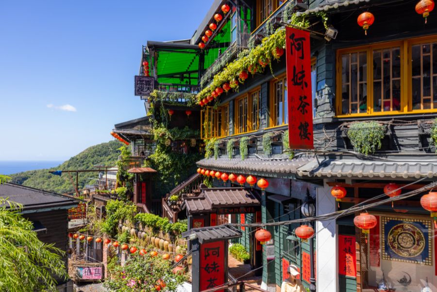 Jiufen là một thị trấn cổ kính nằm uốn mình trên sườn núi ở thành phố Tân Bắc