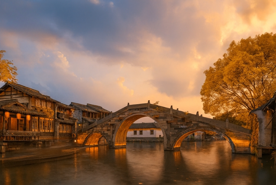 Kênh Đại Vận Hà mùa thu mang vẻ đẹp cổ kính yên tĩnh níu chân bao du khách