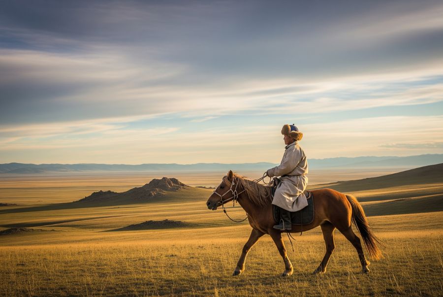 Cưỡi ngựa trên thảo nguyên cũng là một trong những hoạt động đặc sắc tại Mông Cổ