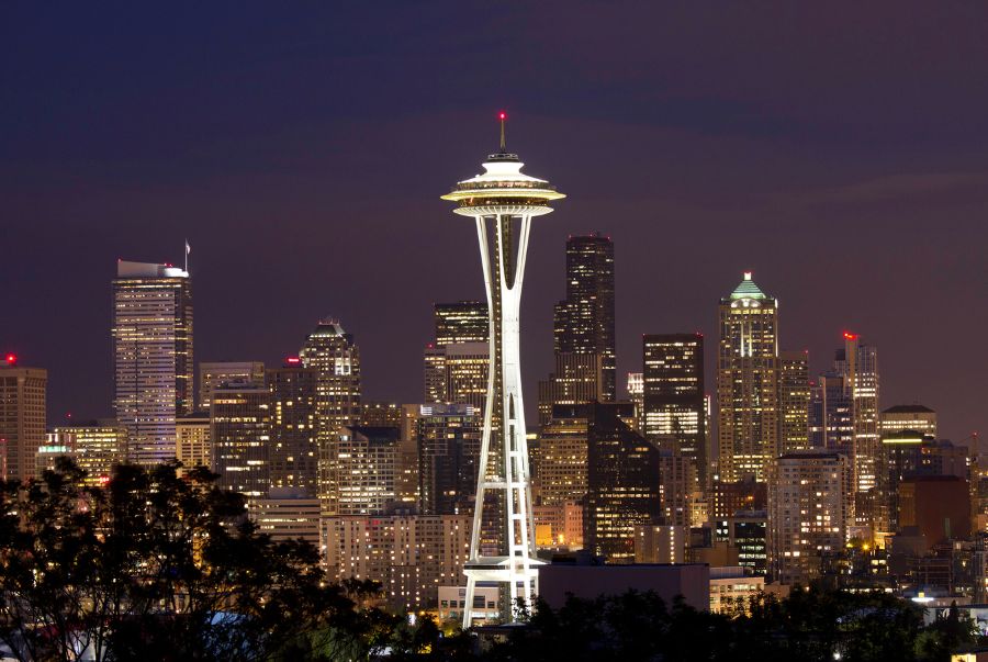 Khung cảnhTháp Space Needle mỗi khi lên đèn
