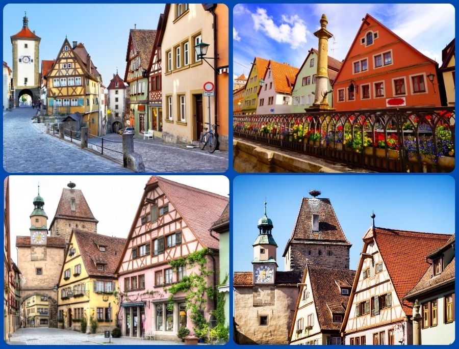 Thị trấn Rothenburg ob der Tauber là một viên ngọc cổ tích nằm giữa vùng Bavaria
