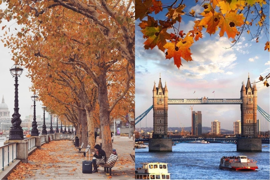 Khung cảnh đầy thi vị bên dòng Thames khi Oxford vào mùa thu