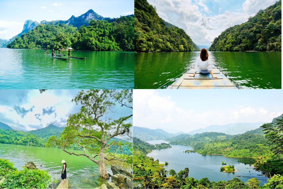 Hồ Ba Bể – Viên ngọc xanh của tỉnh Bắc Kạn là một trong những hồ nước ngọt tự nhiên lớn nhất Việt Nam