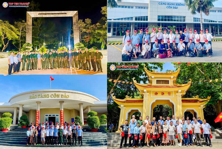 Đoàn khách Top Ten Travel trên hành trình tham quan các điểm đến nổi tiếng tại Côn Đảo