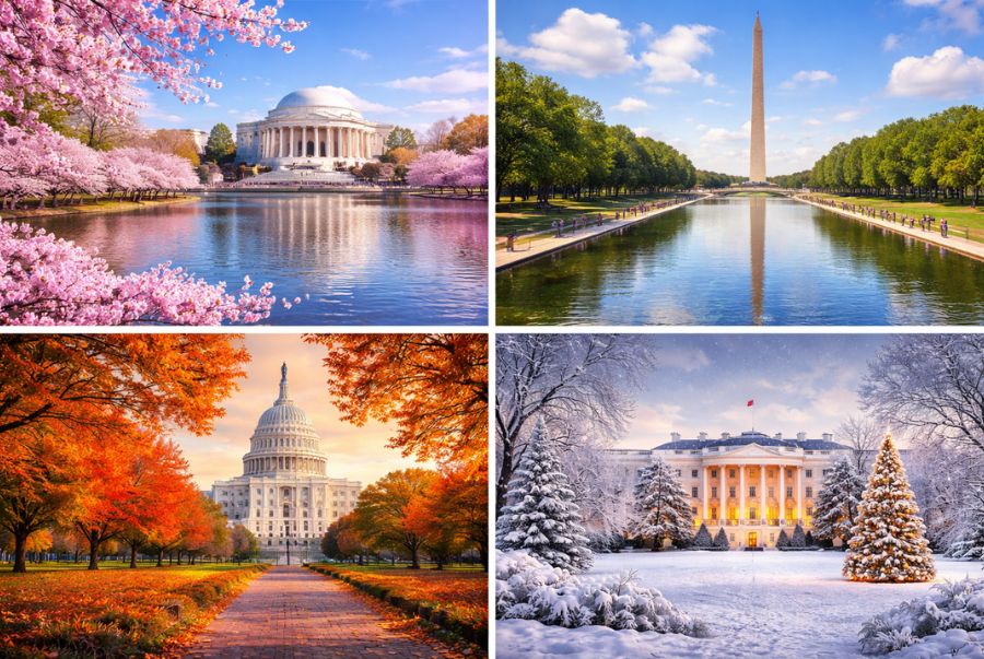 Mỗi mùa Washington D.C lại khoác lên mình diện mạo rực rỡ khác nhau