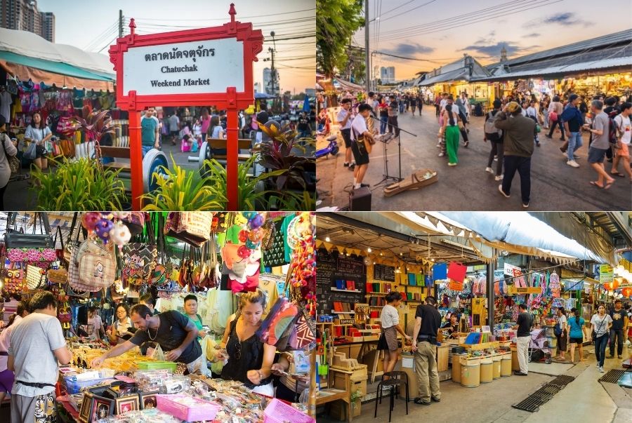 Chatuchak Weekend Market thu hút hàng nghìn du khách mỗi cuối tuần ở Thái Lan