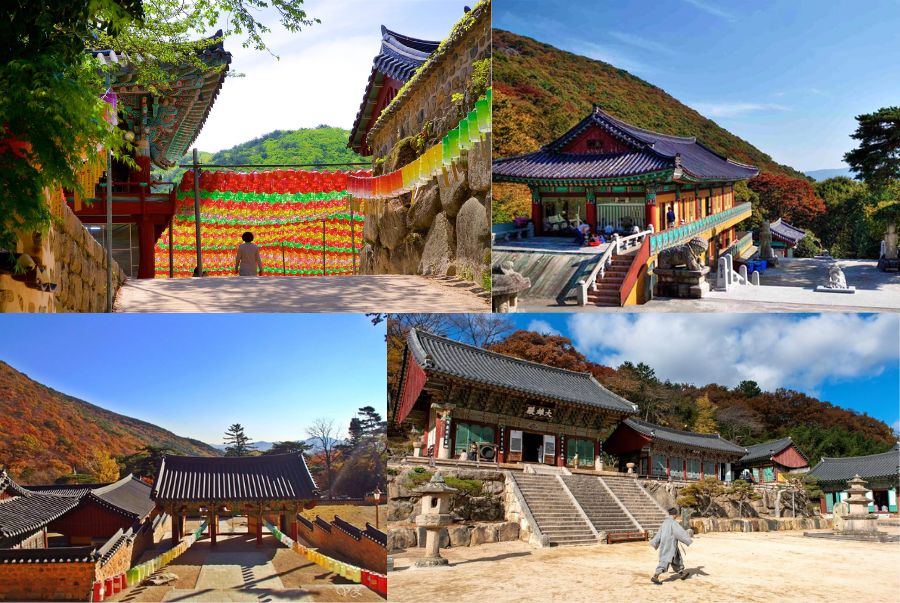 Đền Beomeosa vào thu như một chốn bồng lai tách biệt khỏi mọi xô bồ của phố thị