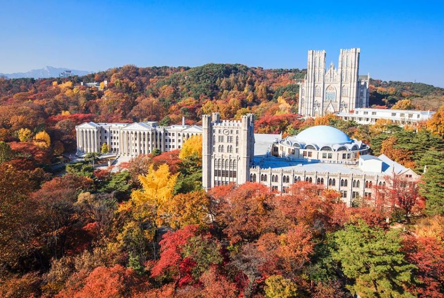 Kyunghee mùa thu tựa như một viện hàn lâm tráng lệ nào đó ở phương Tây