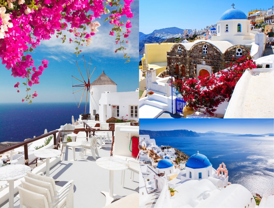 Santorini mang vẻ đẹp bình yên và lãng mạn, thích hợp với mọi đối tượng khách du lịch