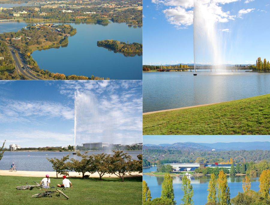 Hồ Burley Griffin được ví như là trái tim của thành phố với vẻ đẹp thiên nhiên hòa quyện cùng nhịp sống đô thị thanh bình