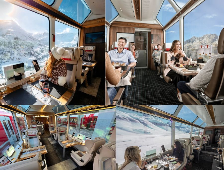 Tàu có thiết kế cửa sổ Panorama toàn cảnh để du khách có thể dễ dang ngắm cảnh