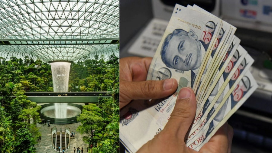 Khi vừa đến Singapore, bạn có thể dễ dàng tìm thấy các quầy đổi tiền tại sân bay Changi