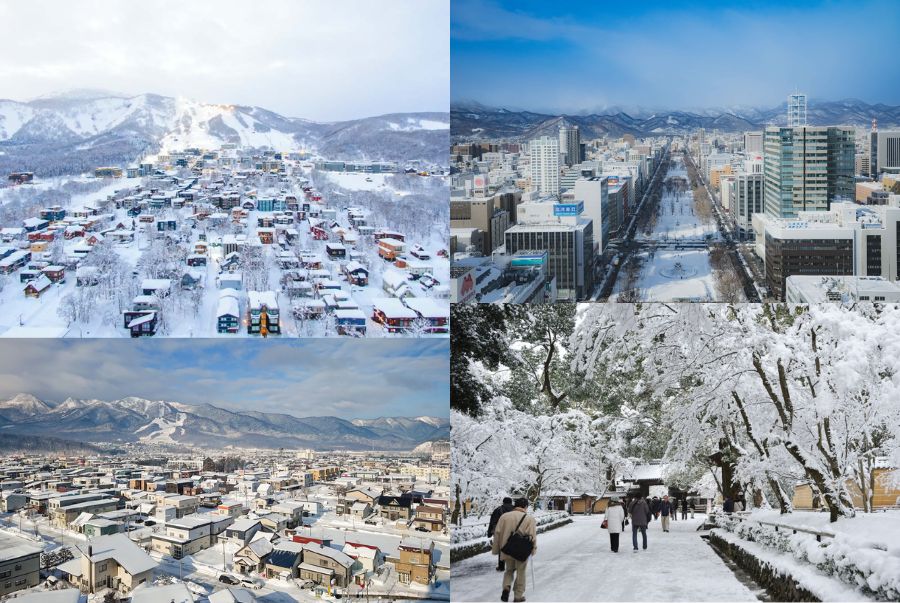 Cả khu vực Hokkaido chìm trong vẻ đẹp tĩnh lặng và trong trẻo như tranh vẽ.