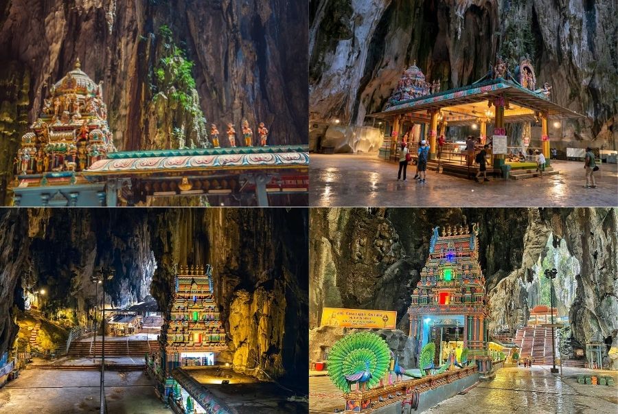 Những ngôi đền Hindu rực rỡ sắc màu bên trong Temple Cave