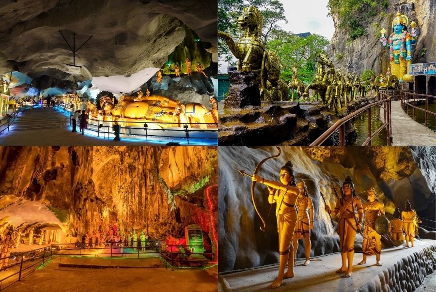 Ramayana Cave – không gian tràn ngập sắc màu với tượng và phù điêu tái hiện sử thi Ấn Độ