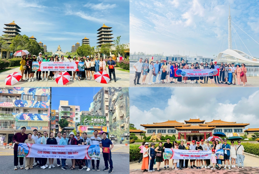 Đoàn khách cùng Top Ten Travel khám phá vẻ đẹp mùa thu Đài Loan