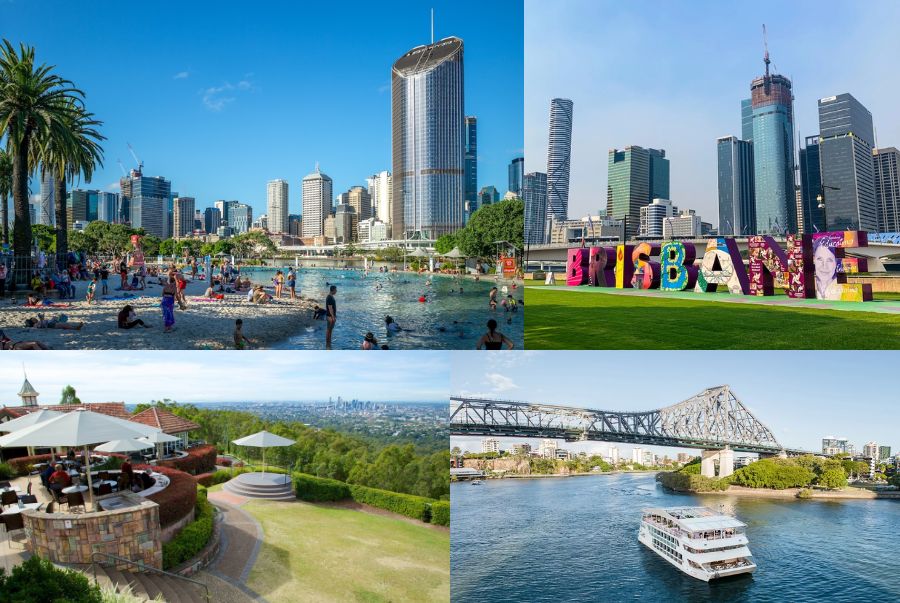 Nhiệt độ mùa hè tại Brisbane trung bình dao động từ 21 đến 29°C