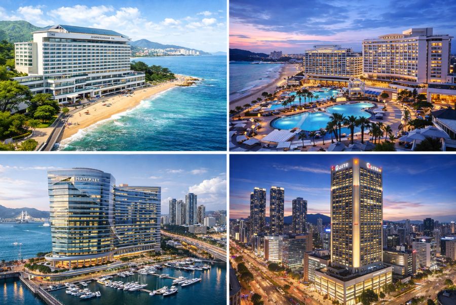 Các địa điểm lưu trú nổi tiếng tại Busan với tầm nhìn ra thành phố tuyệt đẹp