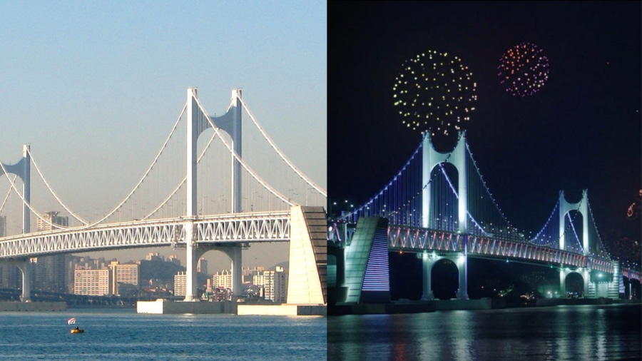 Cầu Gwangan - Chiêm ngưỡng cây cầu vượt biển lung linh, huyền ảo về đêm