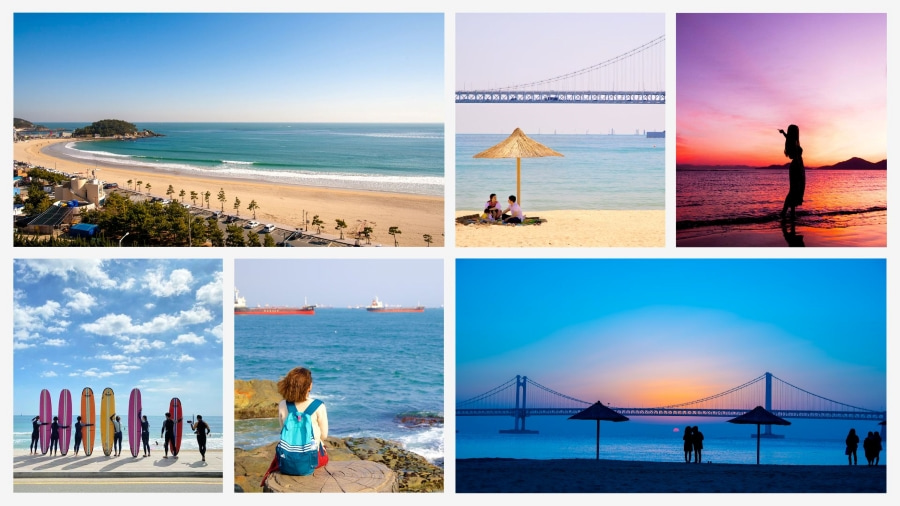 Busan sở hữu những bãi biển tuyệt đẹp với bờ cát trắng mịn và làn nước trong xanh