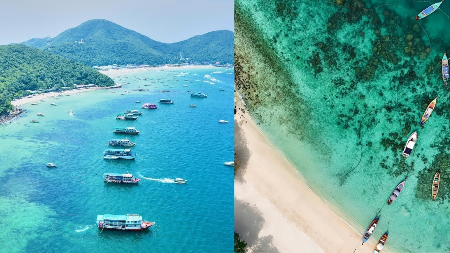 Đảo Coral Pattaya mang đến một không gian yên bình, trong lành