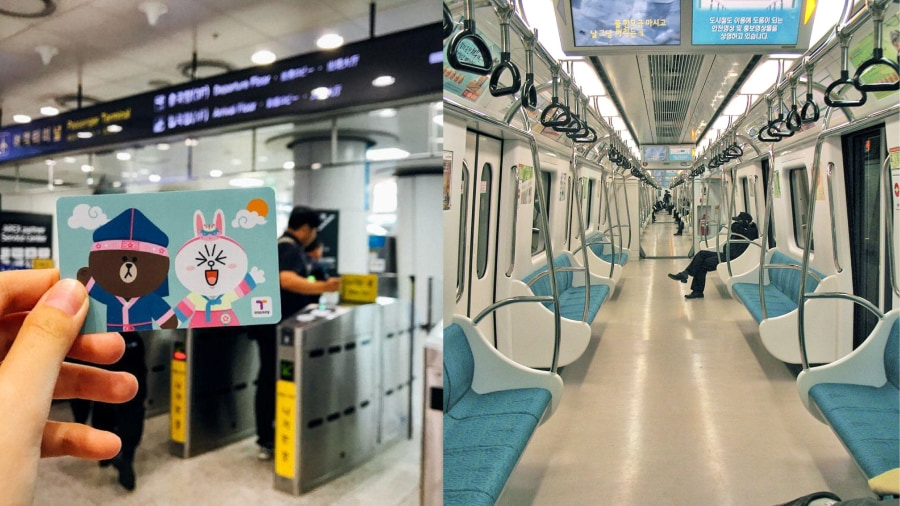 Tàu điện ngầm là phương án nhanh chóng và tiết kiệm để di chuyển đến đảo Wolmido từ Seoul