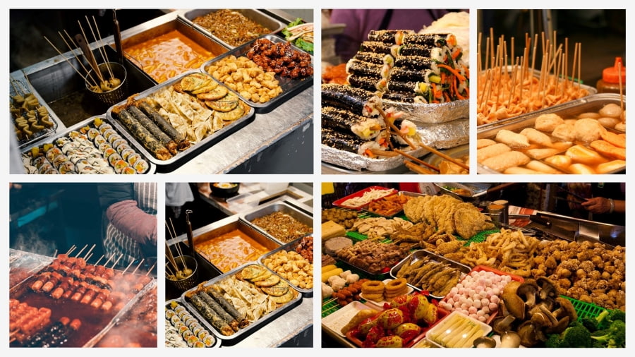 Ẩm thực đường phố là một phần không thể thiếu trong bức tranh văn hóa sôi động của tour du lịch Hàn Quốc