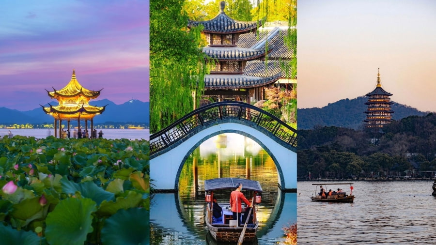 Du lịch Hàng Châu mang đến cho bạn cơ hội chiêm ngưỡng sự kết hợp hài hòa giữa kiến trúc truyền thống và thiên nhiên tráng lệ